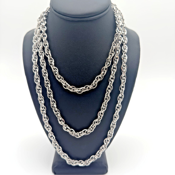 Vintage Napier Necklace Rope Chain Extra Long Opera Flapper Length 59" - Picture 2 of 8